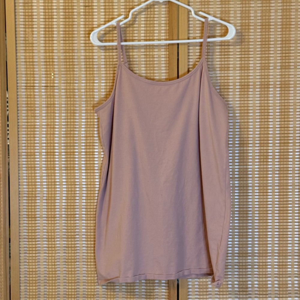 Torrid Womens Dusty Rose Pink Cotton Stretch Scoop Neck Cami Tank Top Size 3